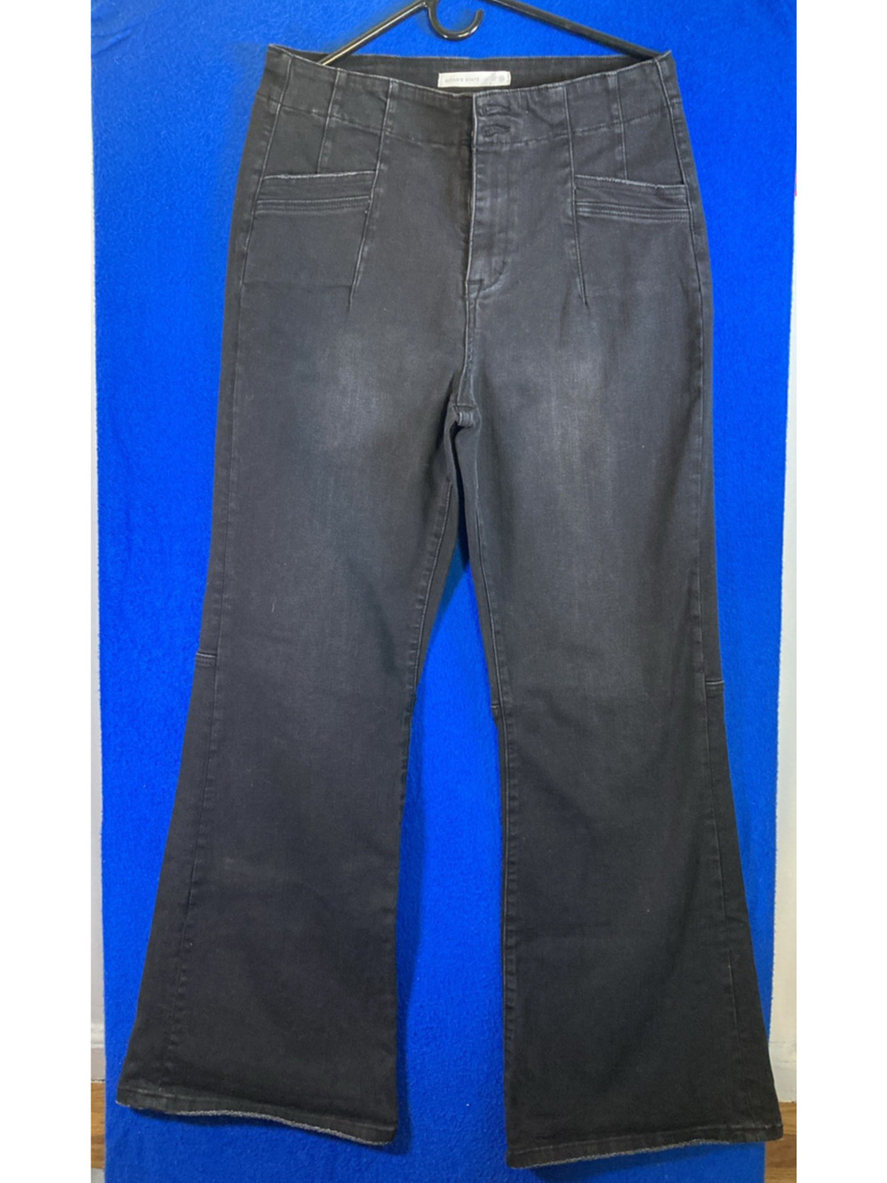 ALTER'D STATE Women's Black Flare Leg Jeans Size 32 High Rise Stretch Denim